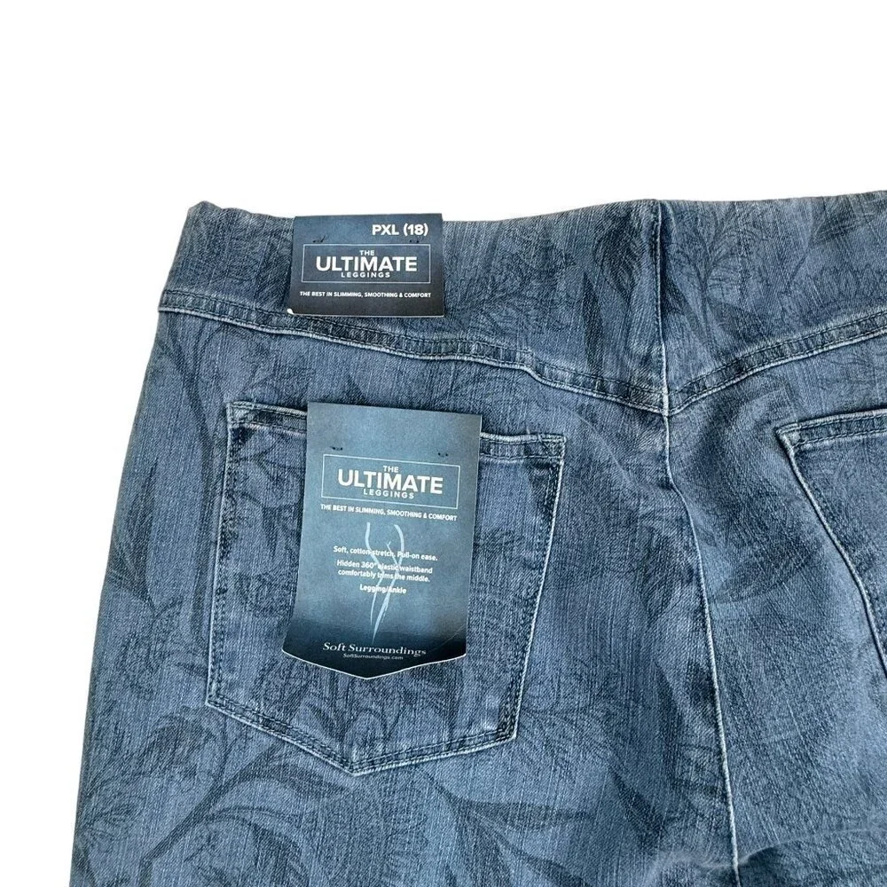 Soft Surroundings The Ultimate Leggings Slimming/Smoothing Jeans Women's SZ PXL - Picture 4 of 7